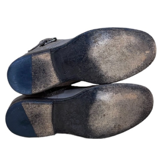 FRYE Women’s Grey Distressed Knee High Leather Boots Size 7 B - Picture 11 of 17